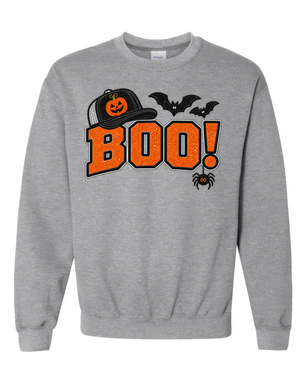BOO! Halloween Sweatshirt | Matching Adult & Youth Crewneck | Family Halloween Outfit - Unisex Sizing