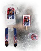 Custom Class of 2025 Grunge Graduation T-Shirt, Stole, Fans and Buttons Bundle 🎓