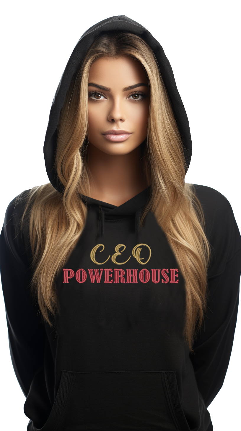 🎉 "CEO Powerhouse" Embroidered Inspirational Hoodie🎉 Main image