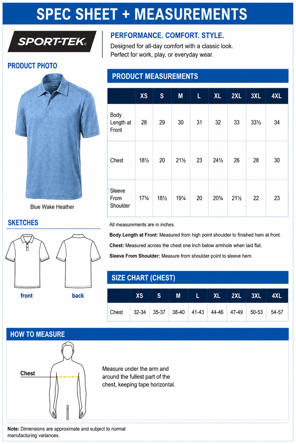COGTB Staff Unisex Polo – Blue Wake Heather
