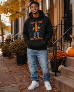 Black "Living Large Dead Or Alive" Halloween Graphic Hoodie 🎉