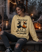 Hocus Pocus Let’s Focus on Dancing Comfort Colors Sweatshirt | Witch Dance Halloween Crewneck
