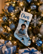 Custom Blue Baby's First Christmas Stocking: Cherish the Magic! 🎉
