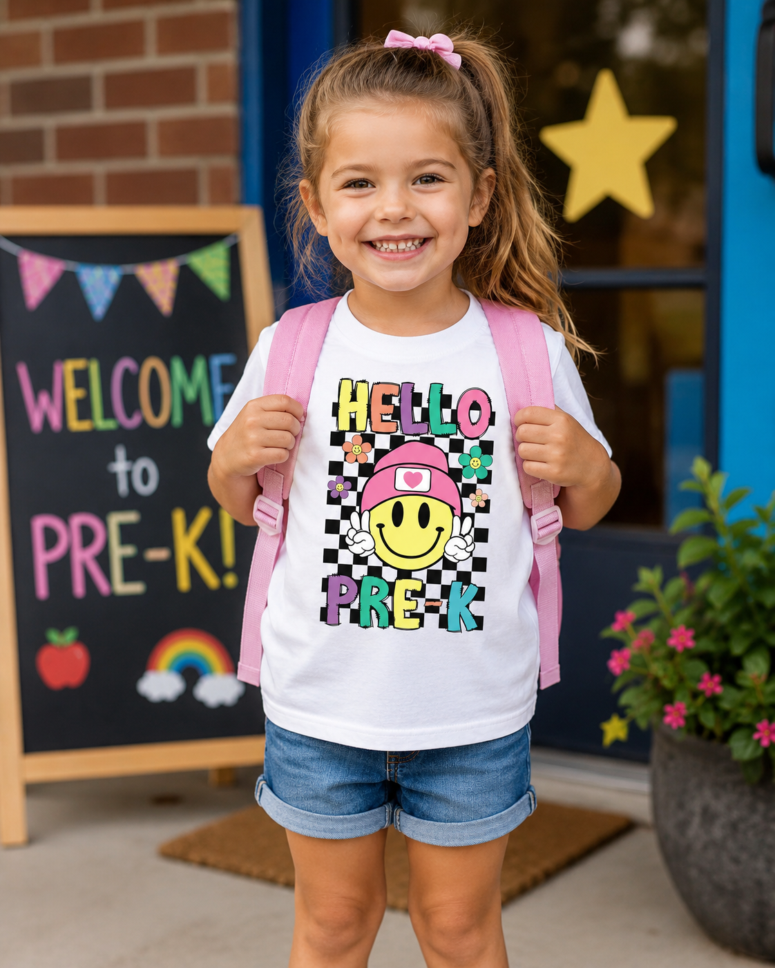 "Hello Pre-K" Youth Back To School T-Shirt Main image