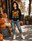 Black Grafitti Pumpkin Halloween Graphic Sweatshirt 🎉