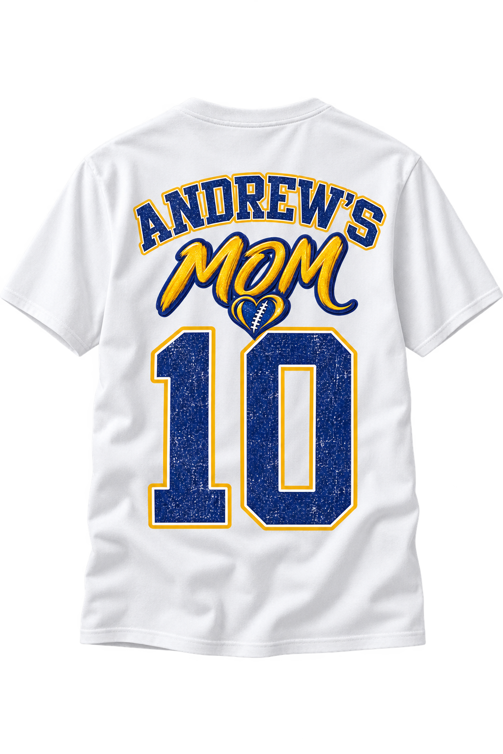 Personalized My Whole Heart Is On That Field Football Mom Shirt | Custom Player Photo, Name & Jersey Number Tee