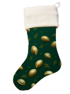 🎉Green Handmade Personalized Football Theme Christmas Stocking - Score Big🎉
