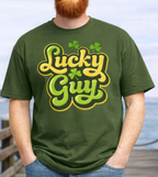 Lucky Guy Comfort Colors® Graphic T-Shirt – Olive Green Edition