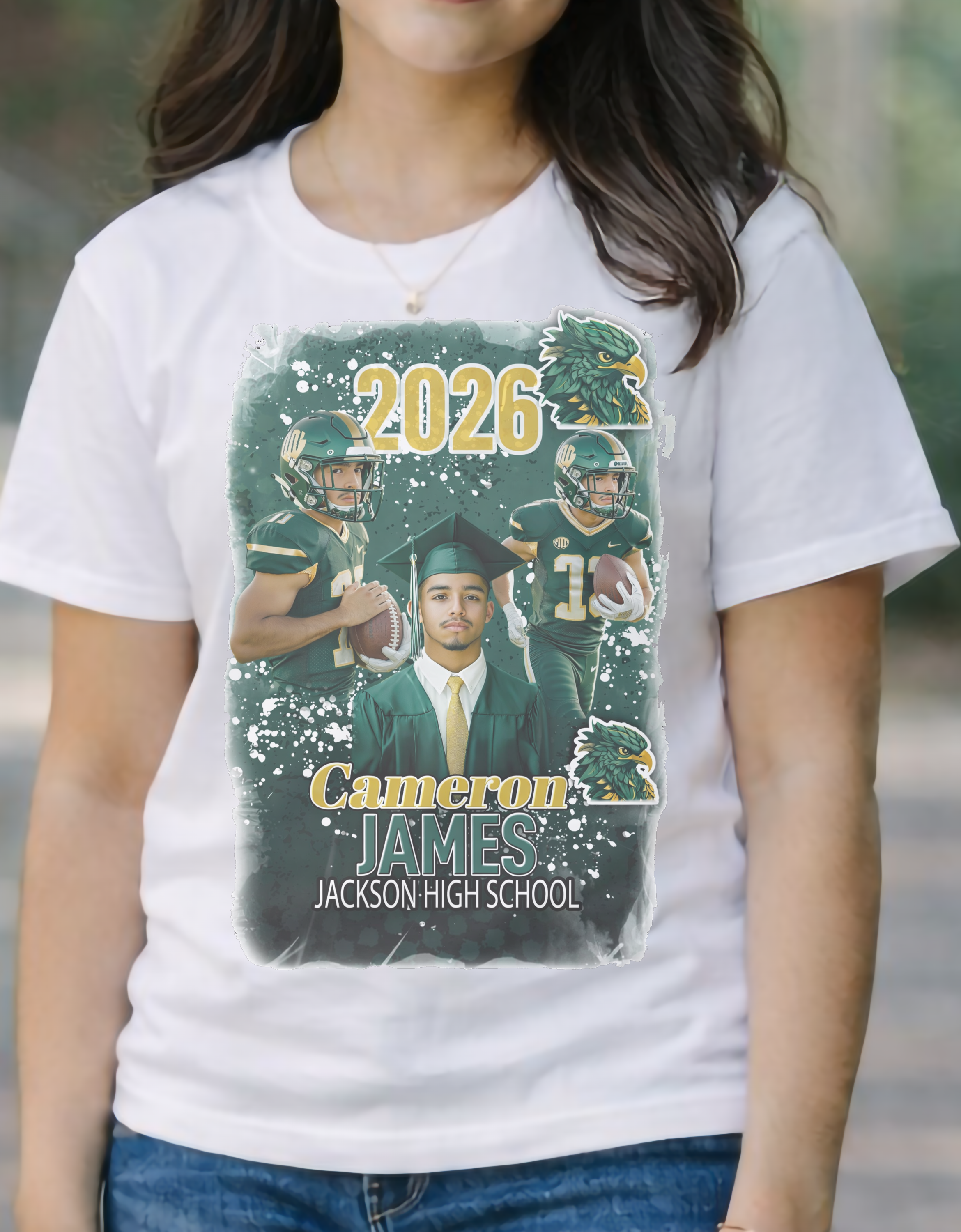 Custom Class Of 2025 Senior Vibes Graduation T-Shirt For You and Your Family 🎓 Main image