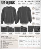 Faith Embroidered Comfort Colors Sweatshirt – Pepper Gray Unisex Crewneck