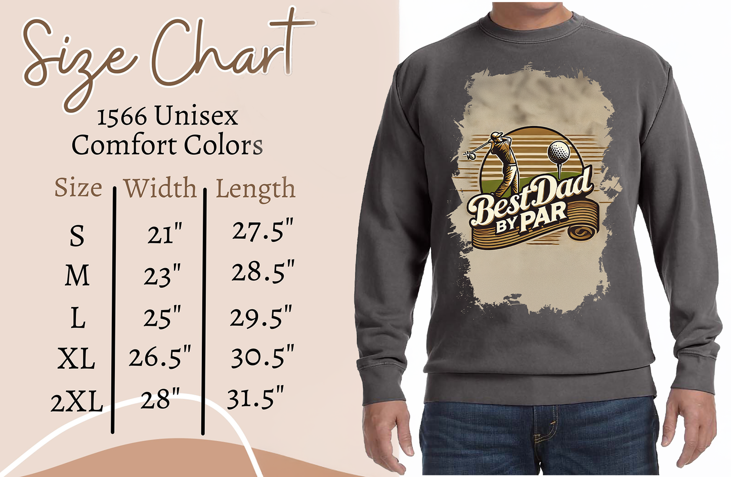 Trending "Best Dad By Par" Golf Sweatshirt ⛳🏌️‍♂️