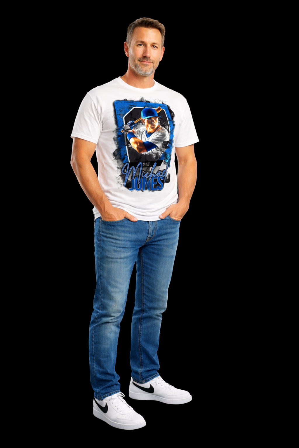 Custom Baseball Star Card Tee – Personalized Player Graphic Shirt