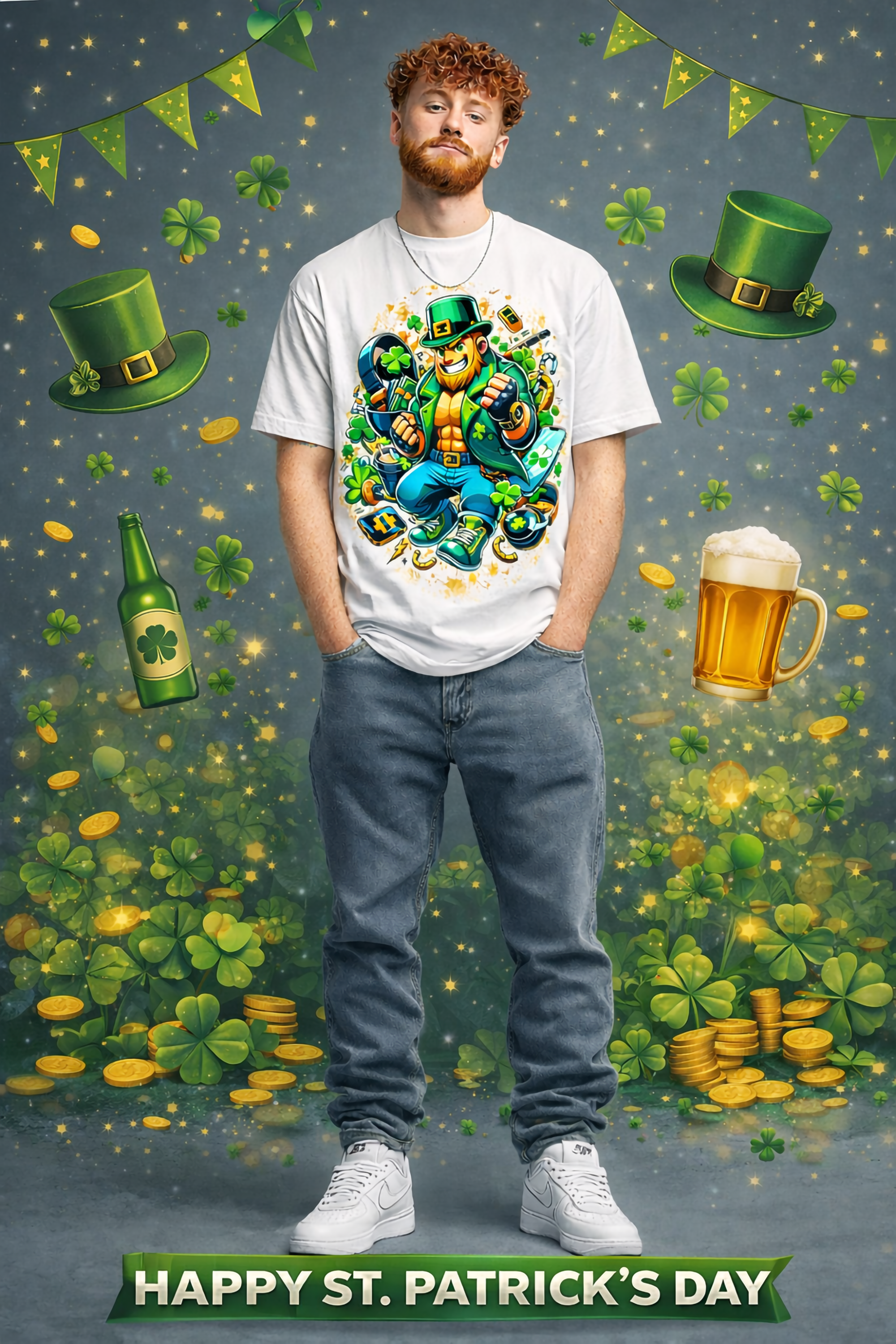 Fighting Irish Graphic T-Shirt – Bold St. Patrick’s Day Streetwear Tee