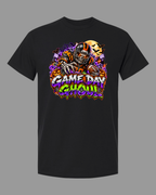 Game Day Ghoul Halloween Football T-Shirt | Spooky Skeleton Football Graphic Tee for Kids & Adults