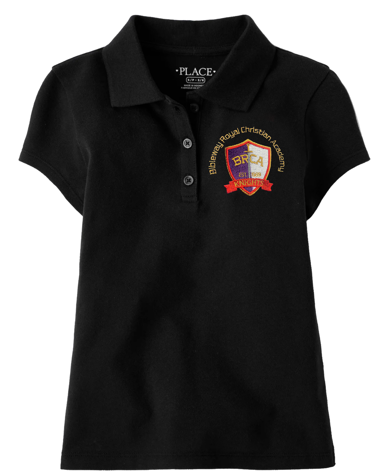 The Children’s Place Girls Uniform Pique Polo Embroidered with School Logo