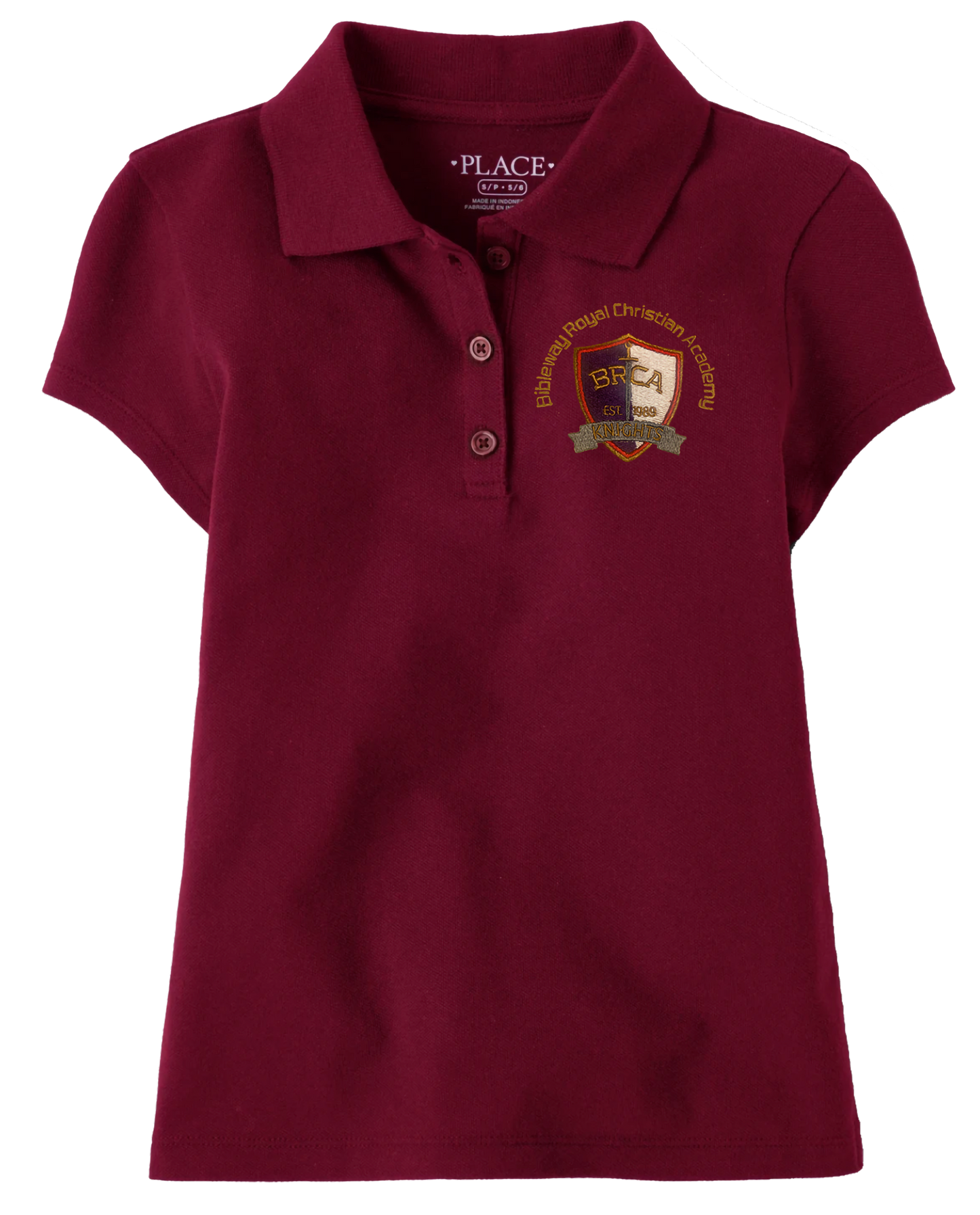The Children’s Place Girls Uniform Pique Polo Embroidered with School Logo