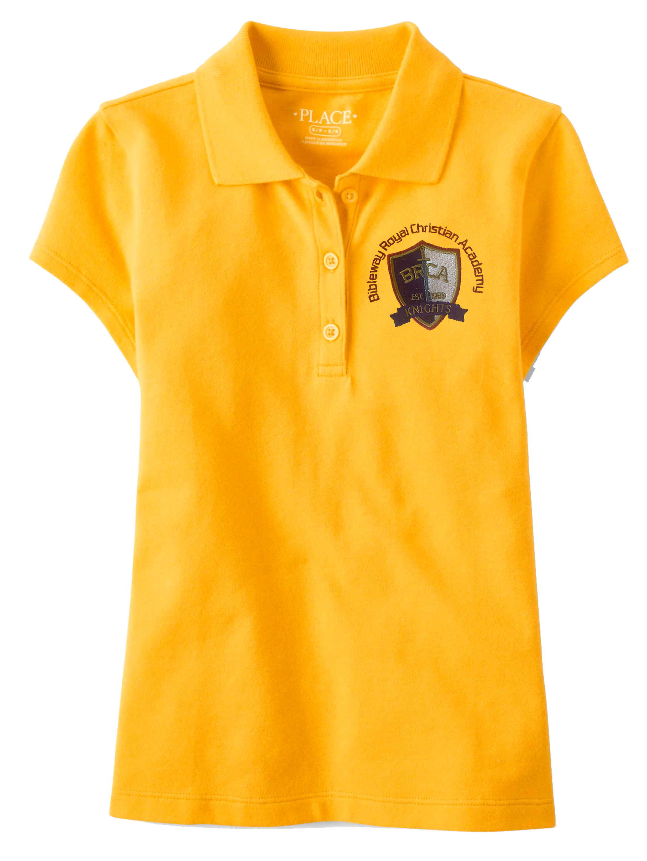 The Children’s Place Girls Uniform Pique Polo Embroidered with School Logo Secondary image