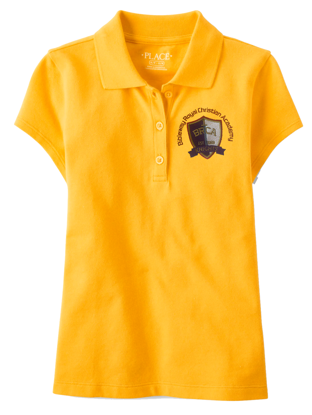 The Children’s Place Girls Uniform Pique Polo Embroidered with School Logo