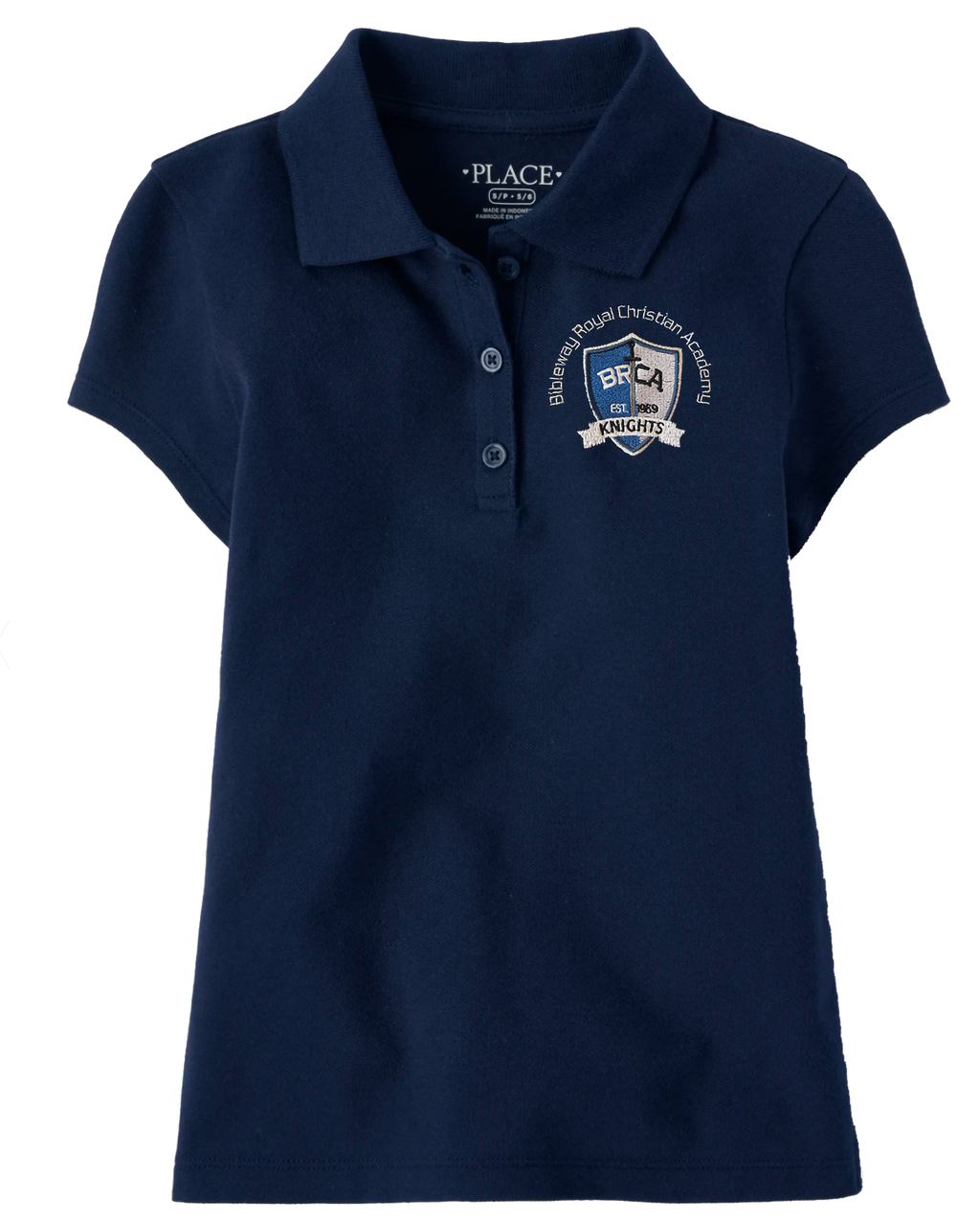The Children’s Place Girls Uniform Pique Polo Embroidered with School Logo