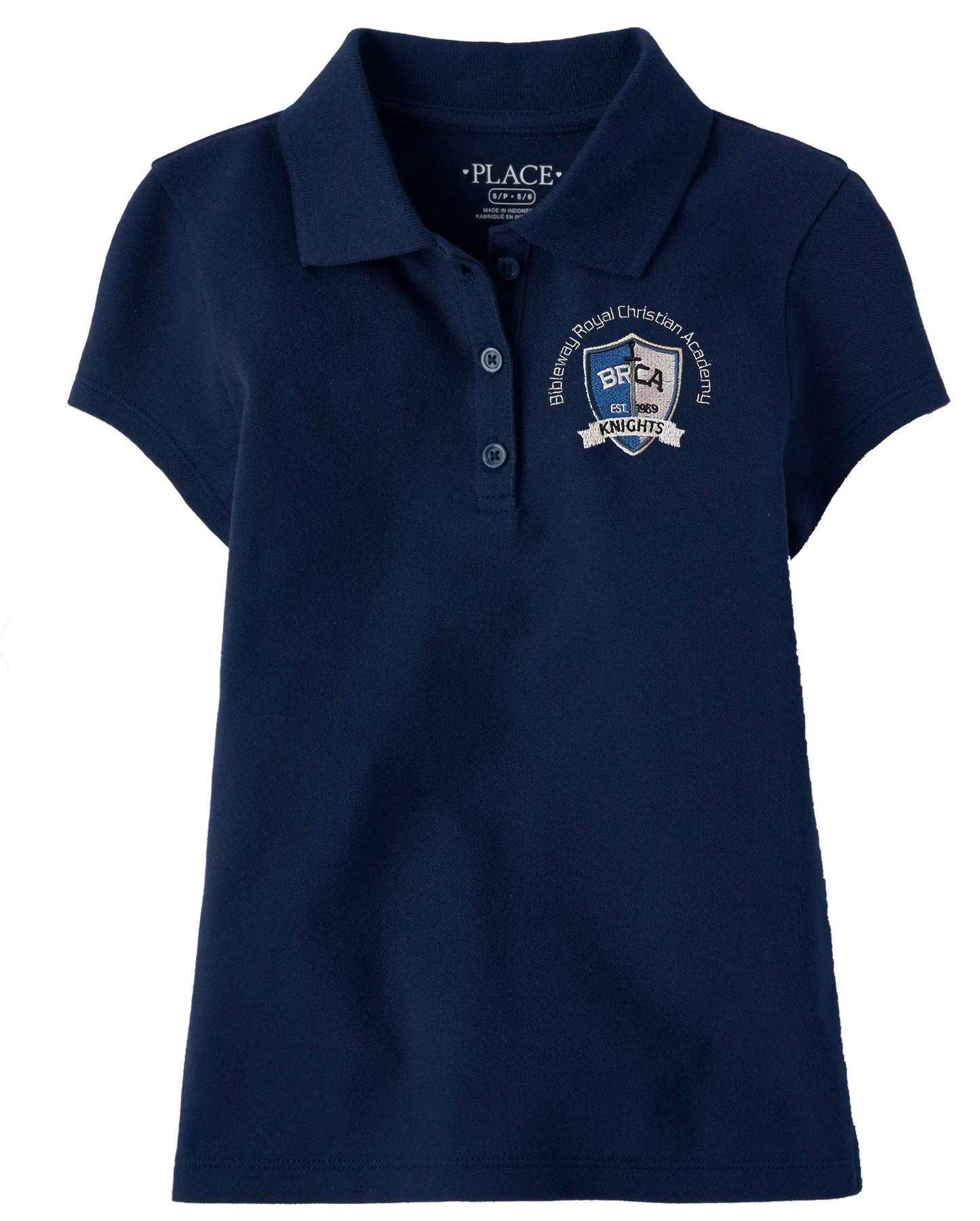 The Children’s Place Girls Uniform Pique Polo Embroidered with School Logo