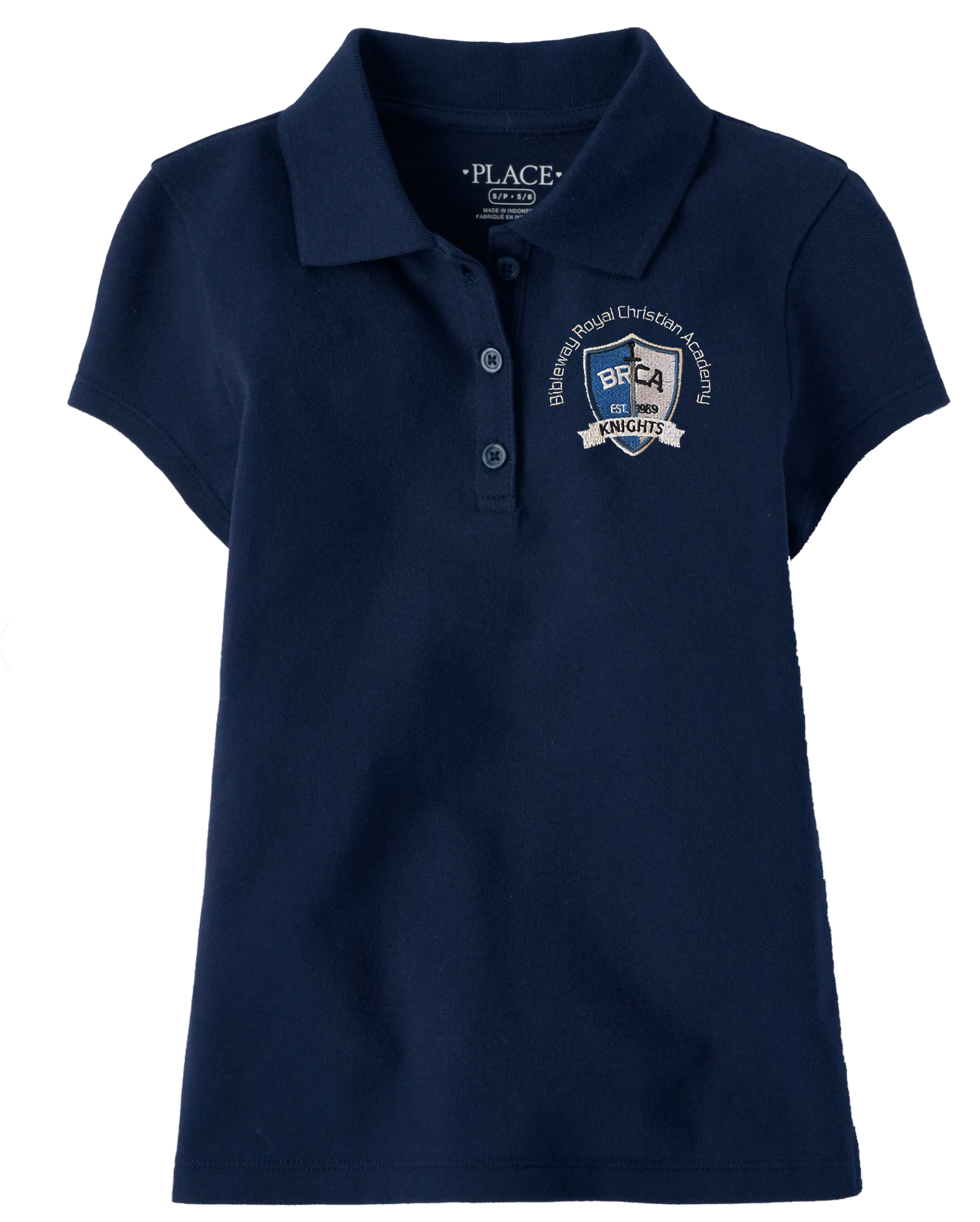 The Children’s Place Girls Uniform Pique Polo Embroidered with School Logo