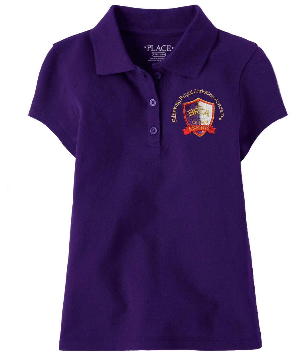 The Children’s Place Girls Uniform Pique Polo Embroidered with School Logo