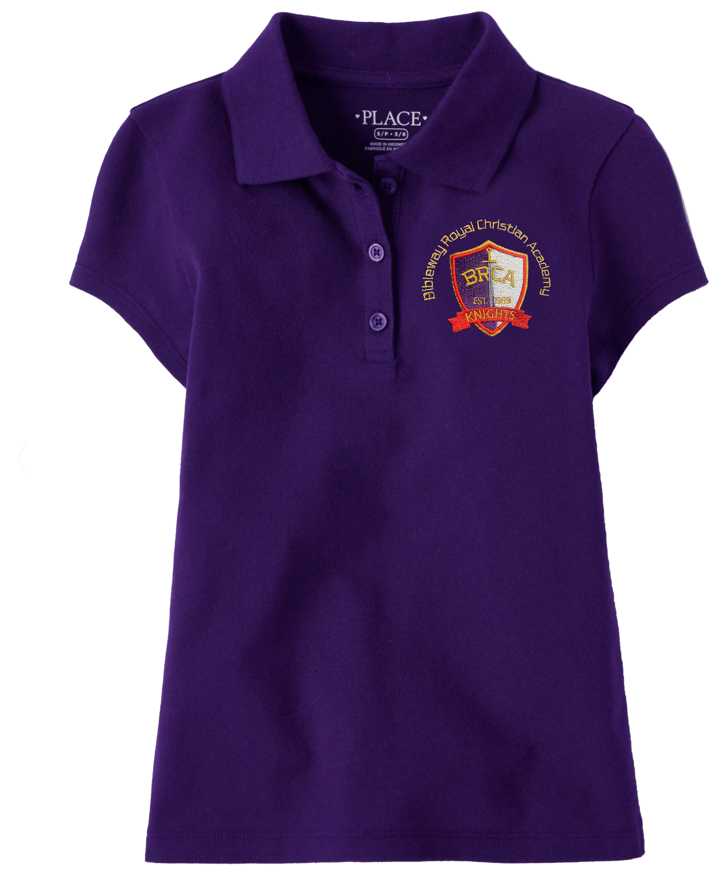 The Children’s Place Girls Uniform Pique Polo Embroidered with School Logo