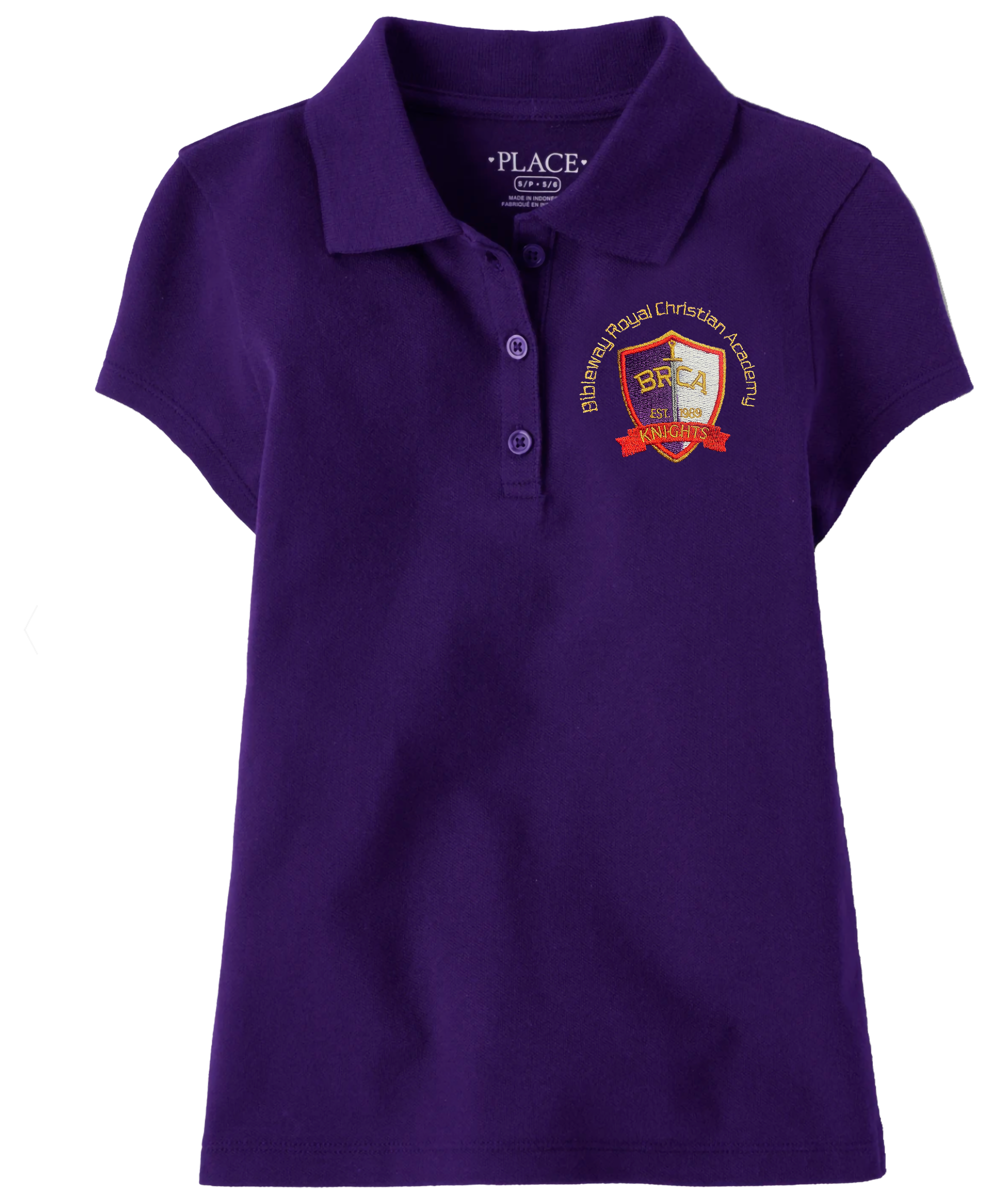 The Children’s Place Girls Uniform Pique Polo Embroidered with School Logo