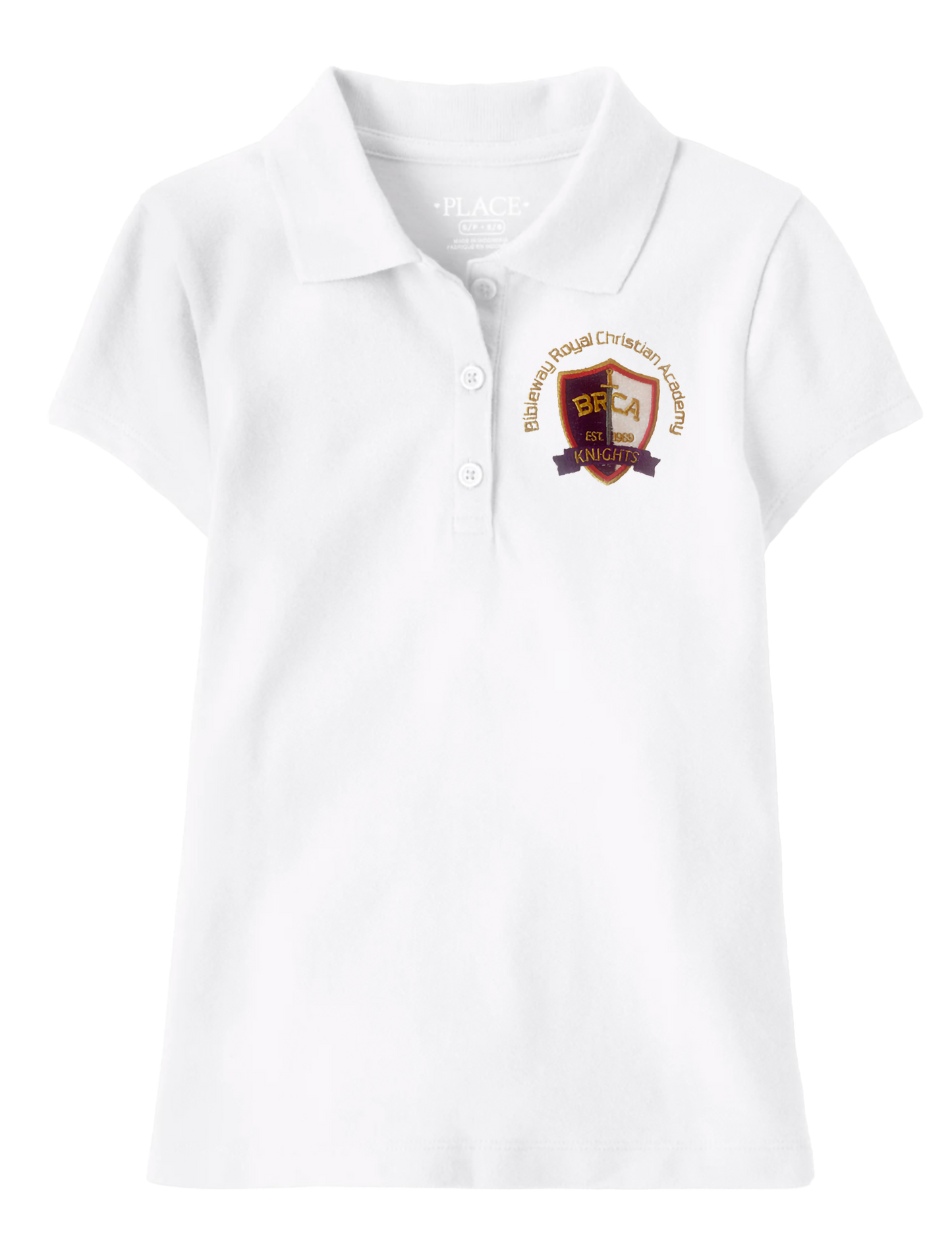 The Children’s Place Girls Uniform Pique Polo Embroidered with School Logo