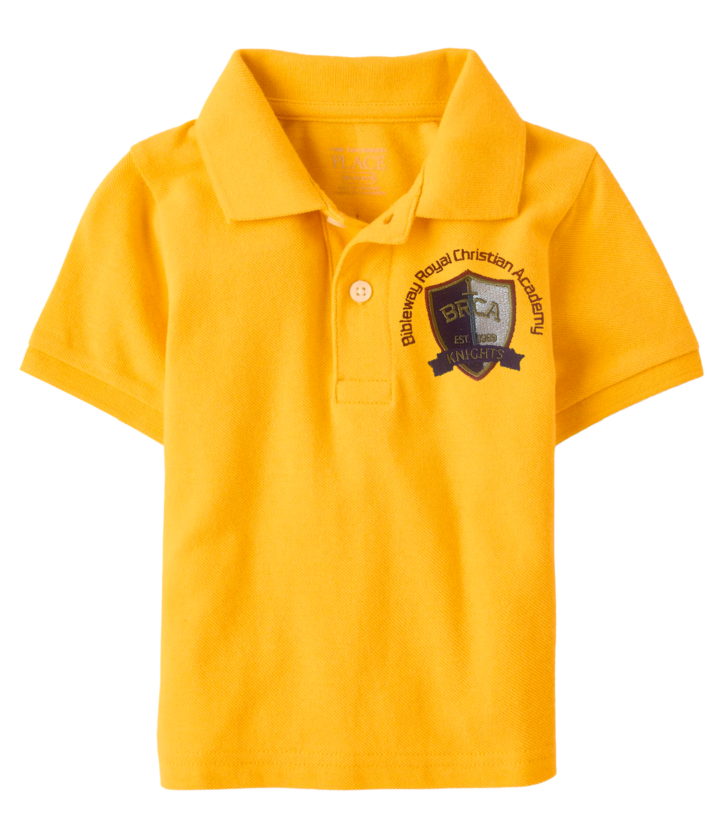 The Children’s Place Boys Uniform Pique Polo Embroidered with School Logo