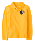 The Children’s Place Boys Long Sleeve Uniform Pique Polo Embroidered with School Logo