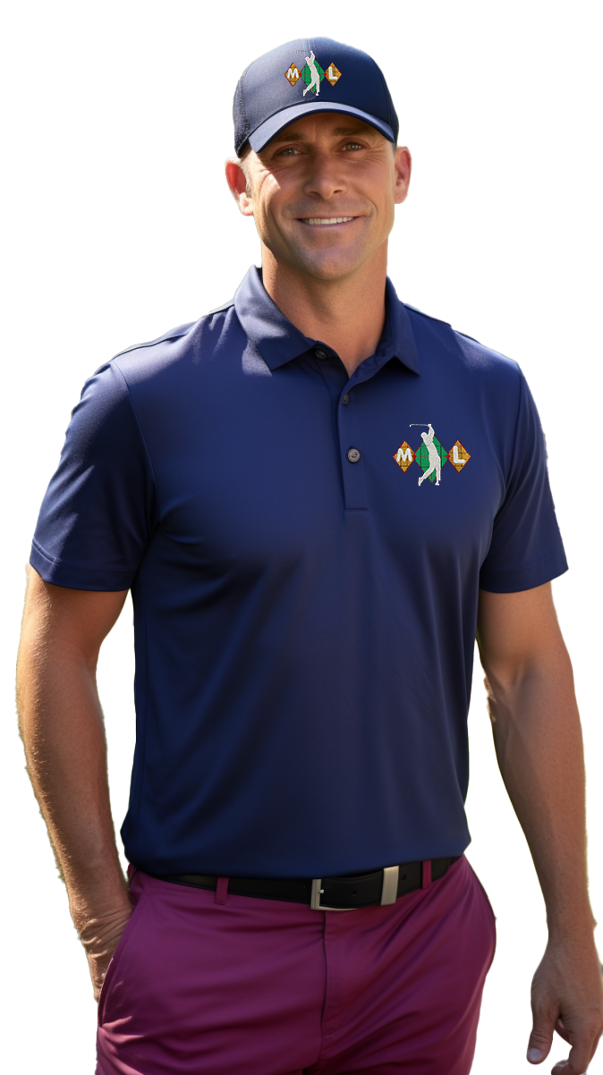 Navy Personalized Embroidered Golf Polo Shirt🎉