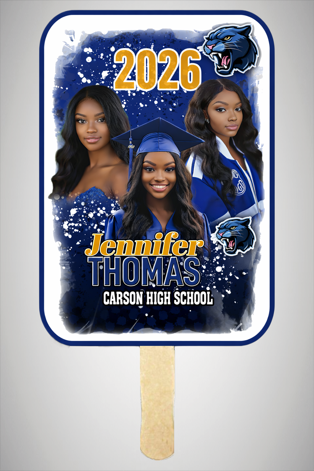 Custom Class Of 2025 Senior Legacy Graduation Fans-Set Of 8 🎓