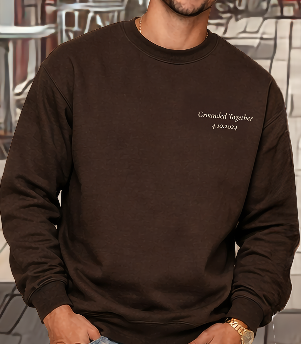 Grounded Together – Personalized Couples Crewneck