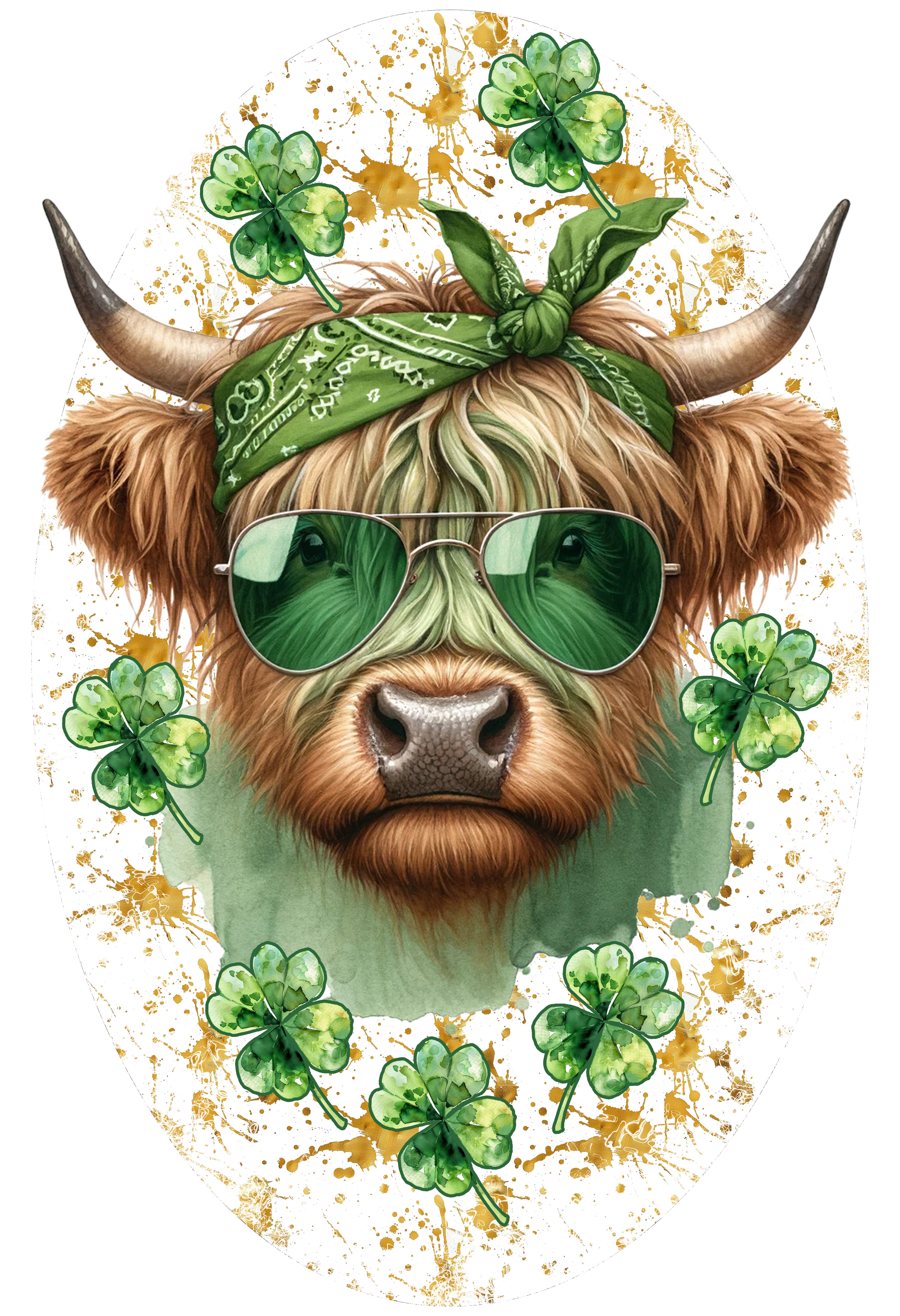 "Highland Cow" St. Patrick's Day 20 oz Tumbler Secondary image