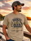 Hooked on Being a Dad™ Personalized Fishing Comfort Colors® Khaki T-Shirt