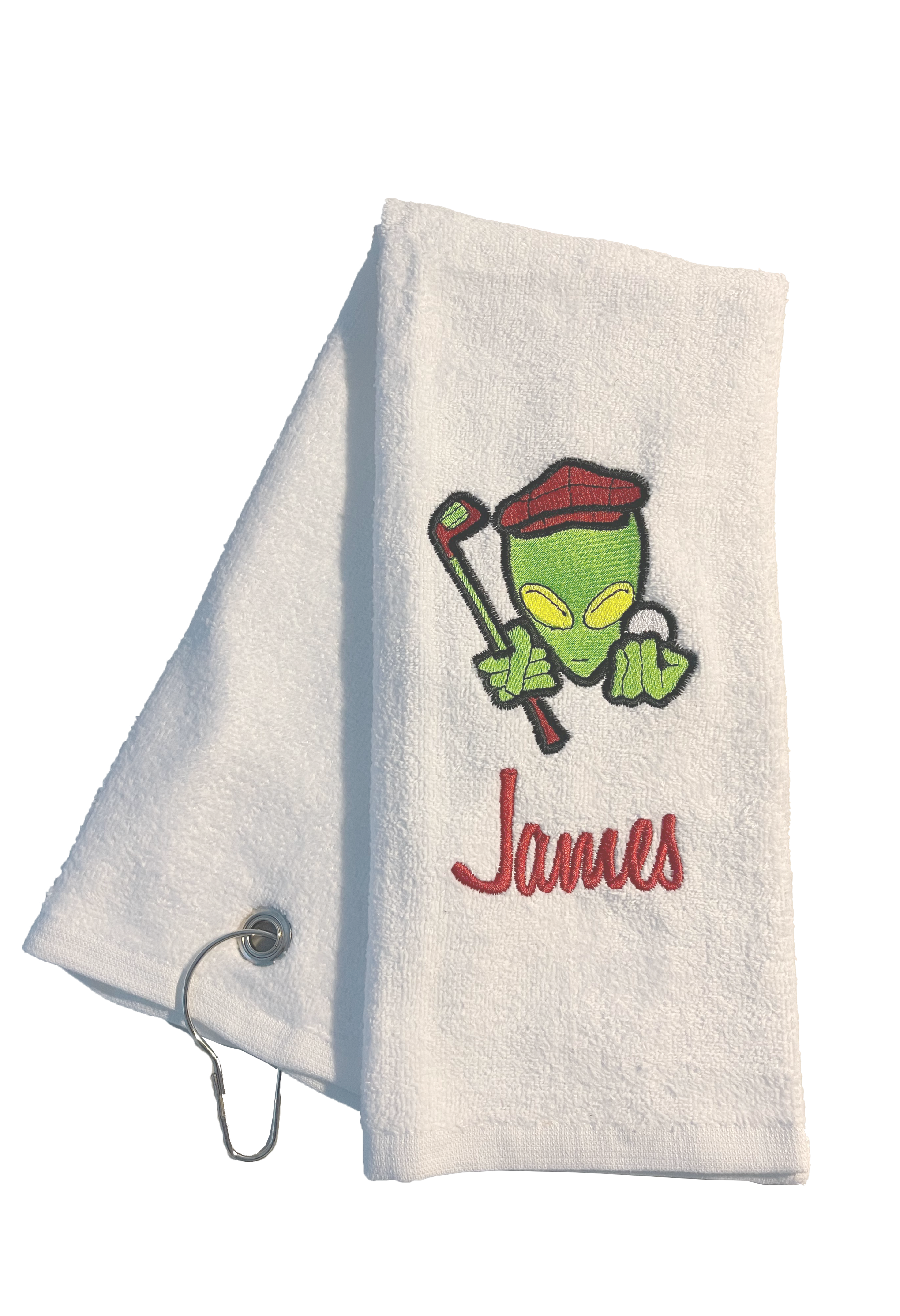 Alien Out-of-This-World Personalized Golf Towel 🌌⛳