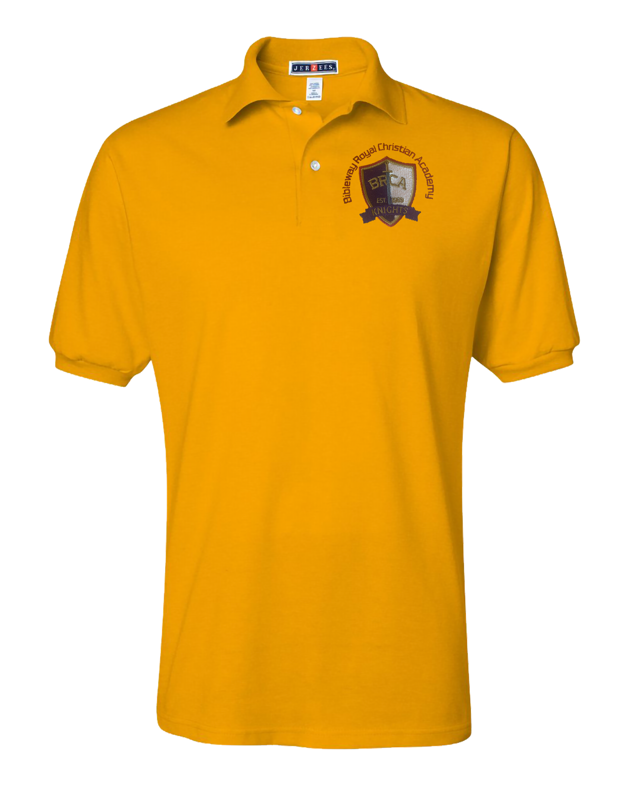 Jerzees Youth 437 Spotshield Polo with Embroidered BRCA School Logo - Student