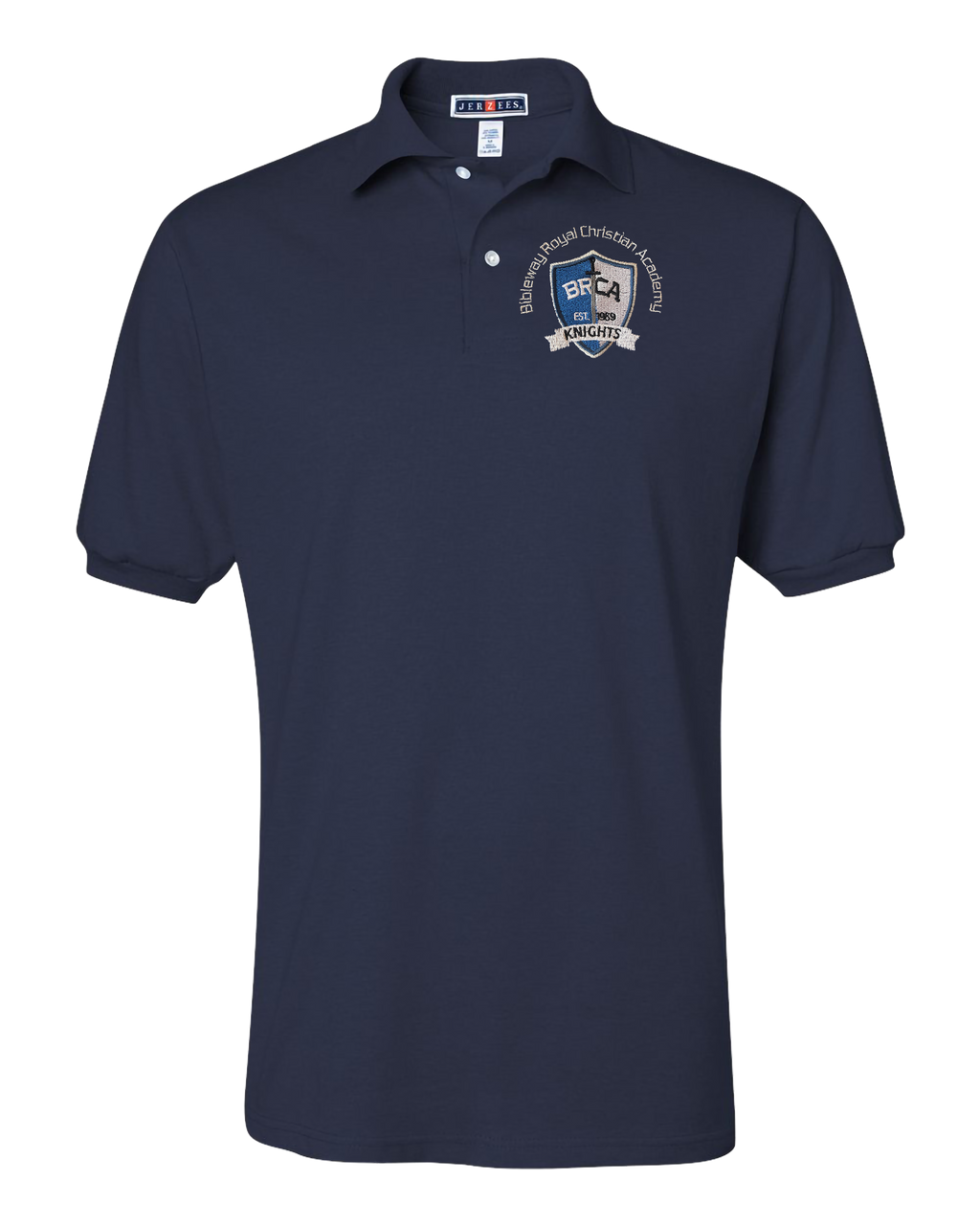 Jerzees Youth 437 Spotshield Polo with Embroidered BRCA School Logo - Student
