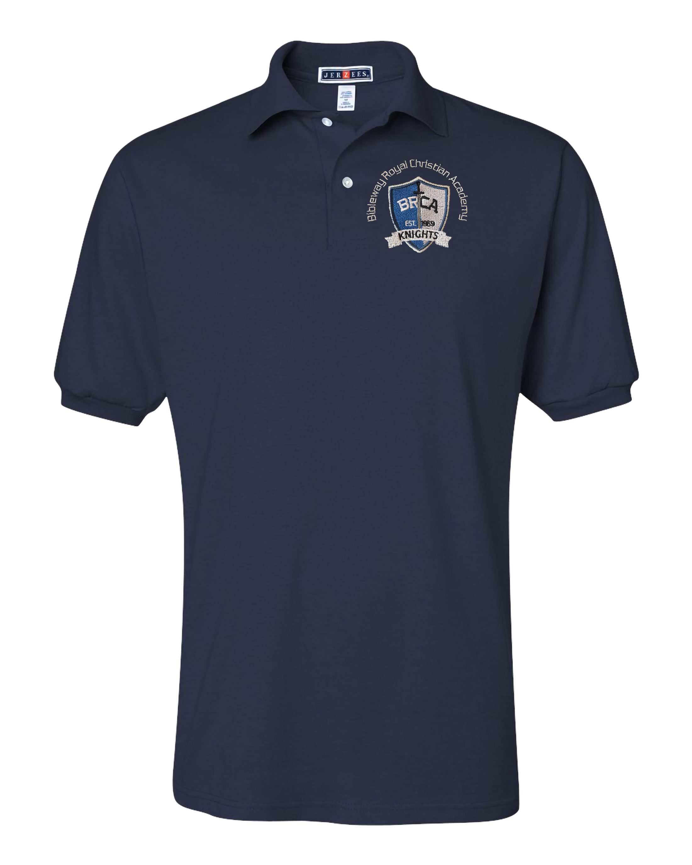 Jerzees Youth 437 Spotshield Polo with Embroidered BRCA School Logo - Student