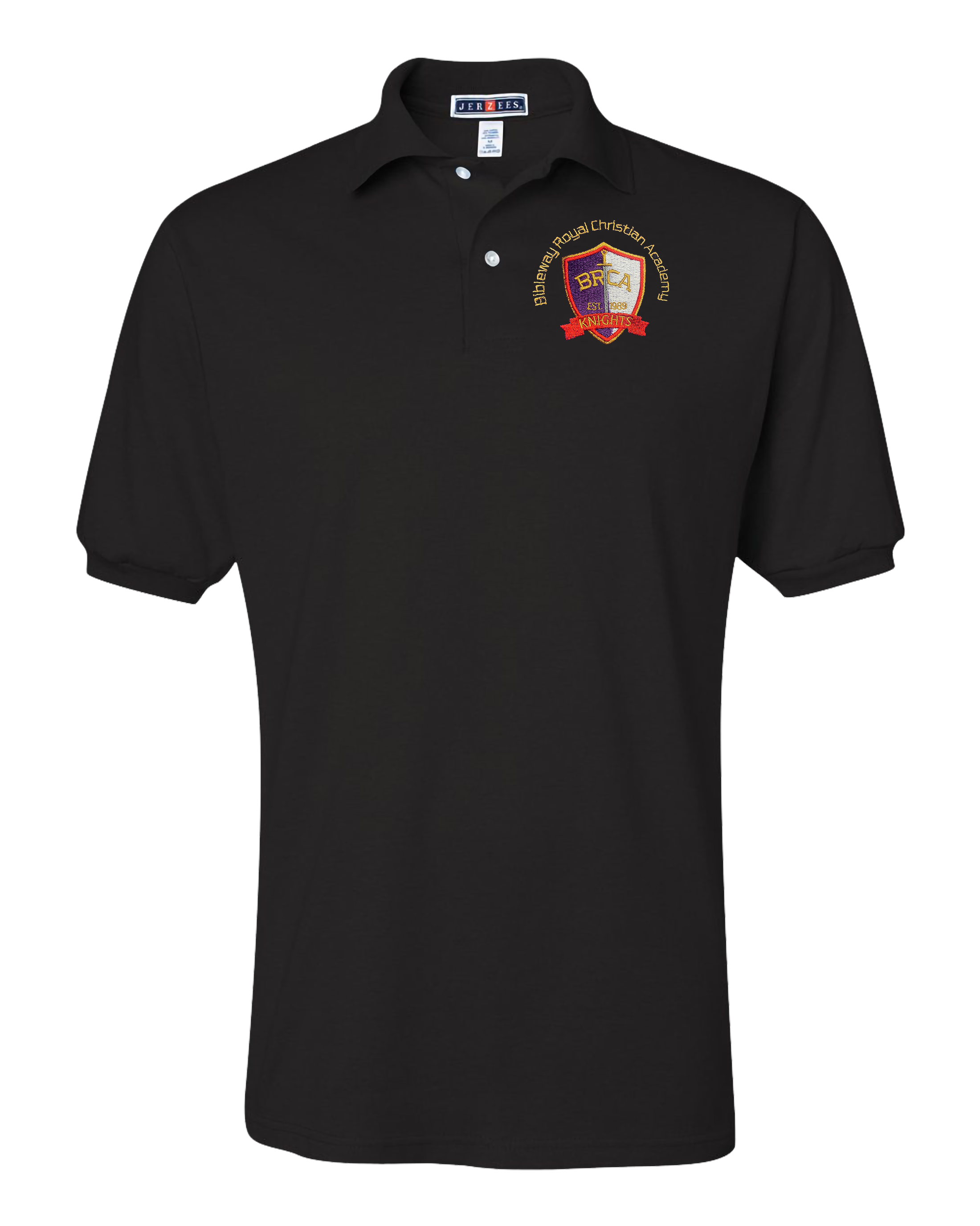 Jerzees Youth 437 Spotshield Polo with Embroidered BRCA School Logo - Student