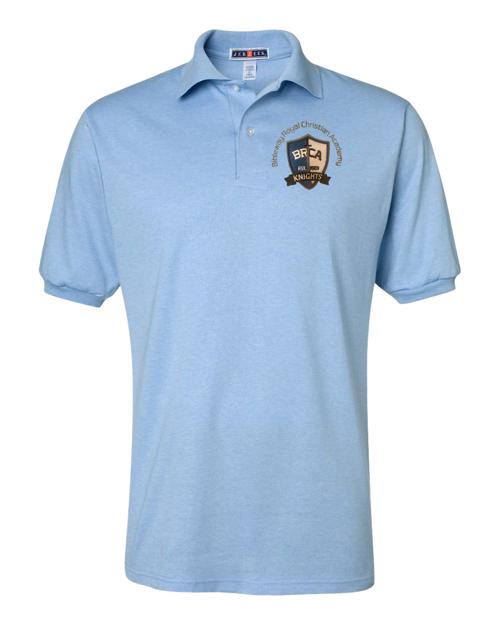 Jerzees Youth 437 Spotshield Polo with Embroidered BRCA School Logo - Student