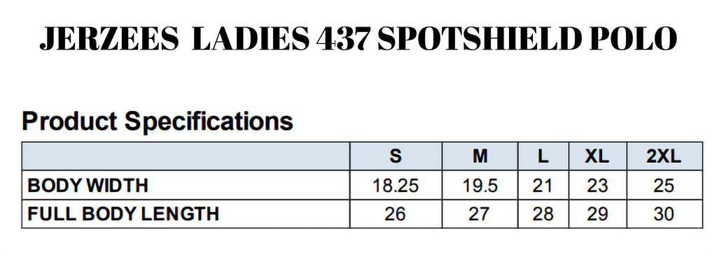 Jerzees Ladies 437 Spotshield Polo with Embroidered BRCA School Logo - Student