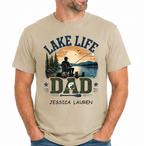 Personalized Lake Life Dad Shirt – Custom Fishing Comfort Colors® T-Shirt – Father’s Day Lake Dad Gift with Kids Names