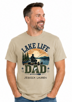 Personalized Lake Life Dad Shirt – Custom Fishing Comfort Colors® T-Shirt – Father’s Day Lake Dad Gift with Kids Names
