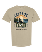 Personalized Lake Life Dad Shirt – Custom Fishing Comfort Colors® T-Shirt – Father’s Day Lake Dad Gift with Kids Names