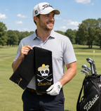 Black Skull Personalized Embroidered Golf Towel