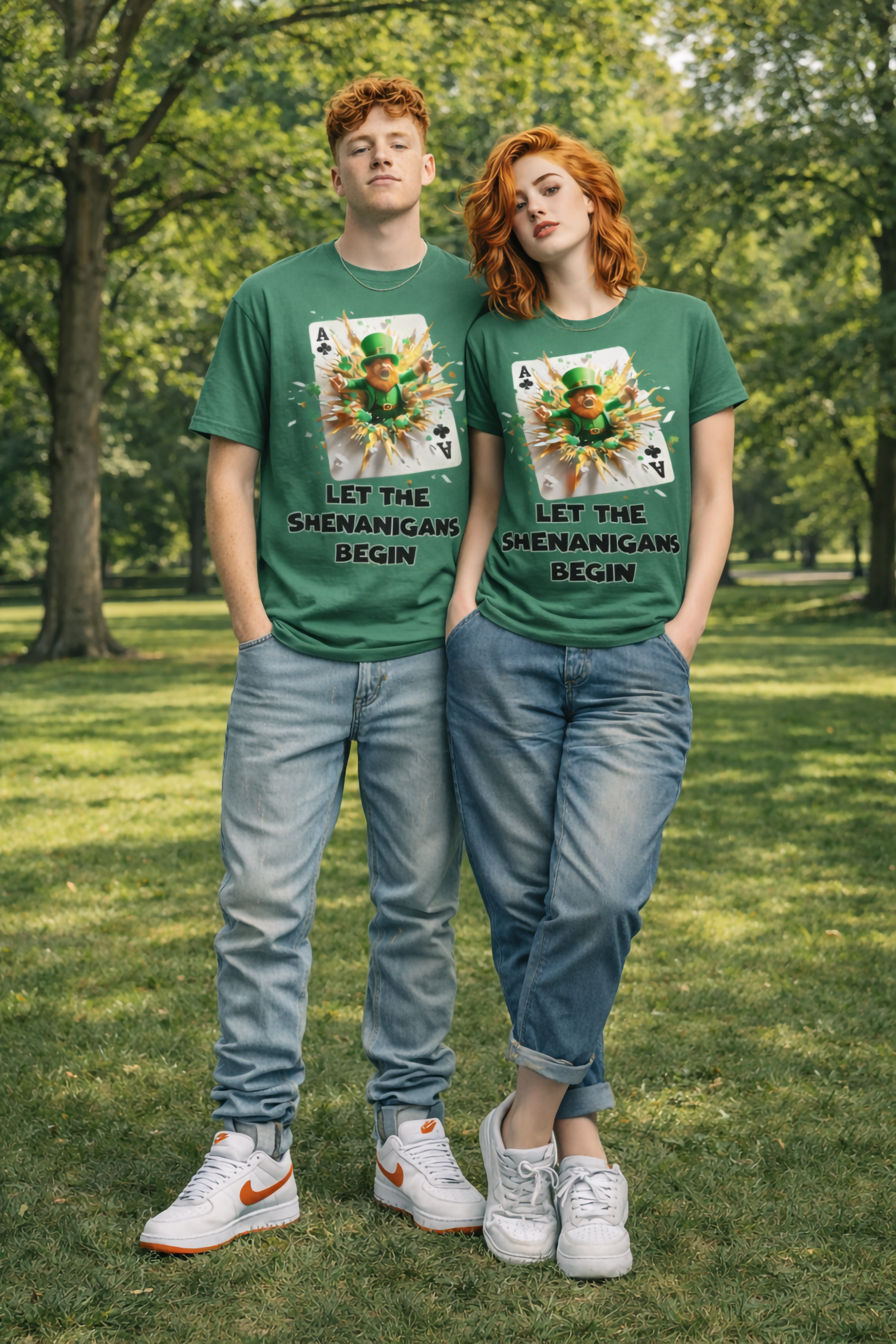 Let the Shenanigans Begin Leprechaun Graphic Comfort Colors T-Shirt