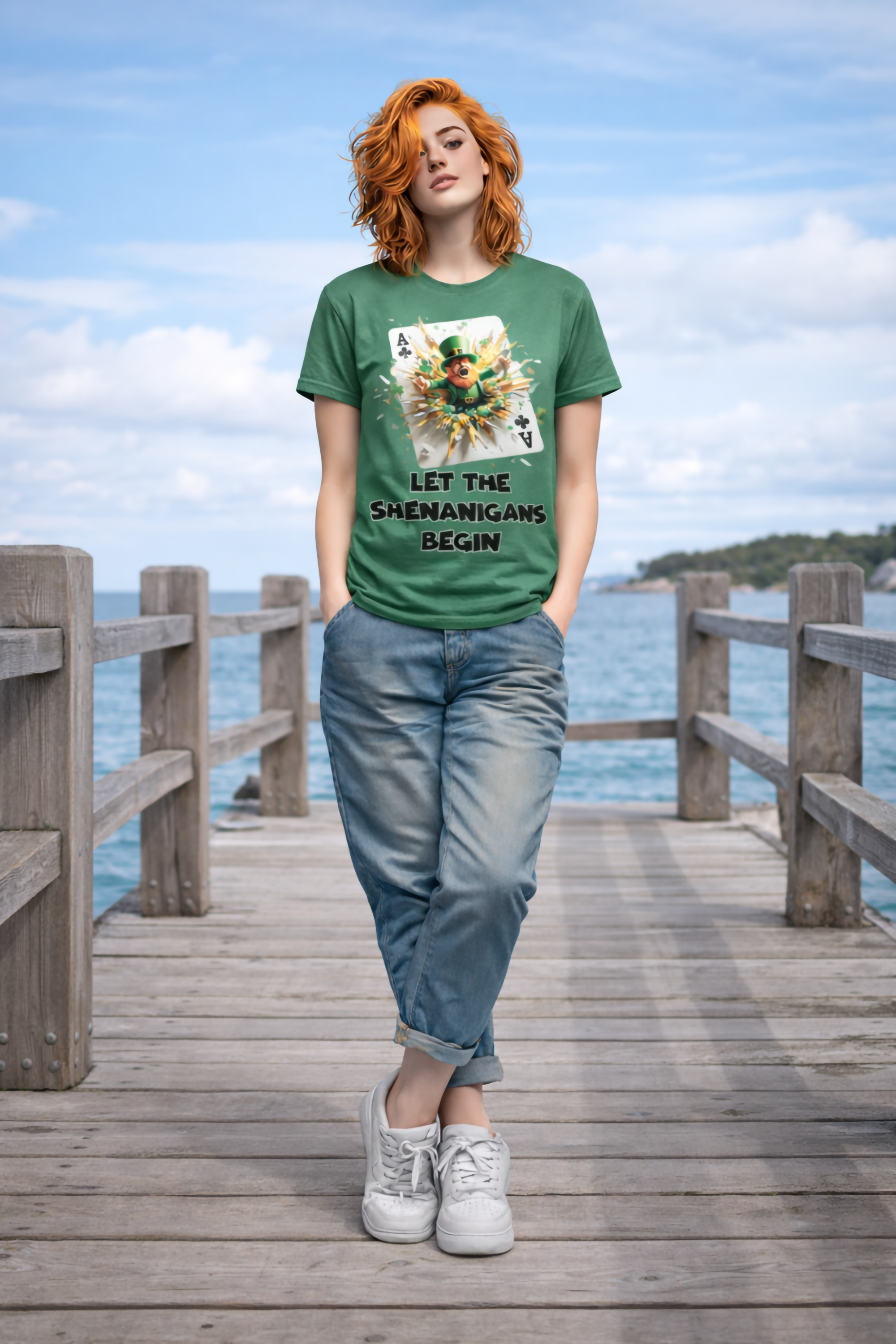 Let the Shenanigans Begin Leprechaun Graphic Comfort Colors T-Shirt