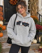 Ghosted Halloween Embroidered Hoodie with Glitter Appliqué | Spooky Season Ghost Sweatshirt | Women’s Fall Halloween Hoodie